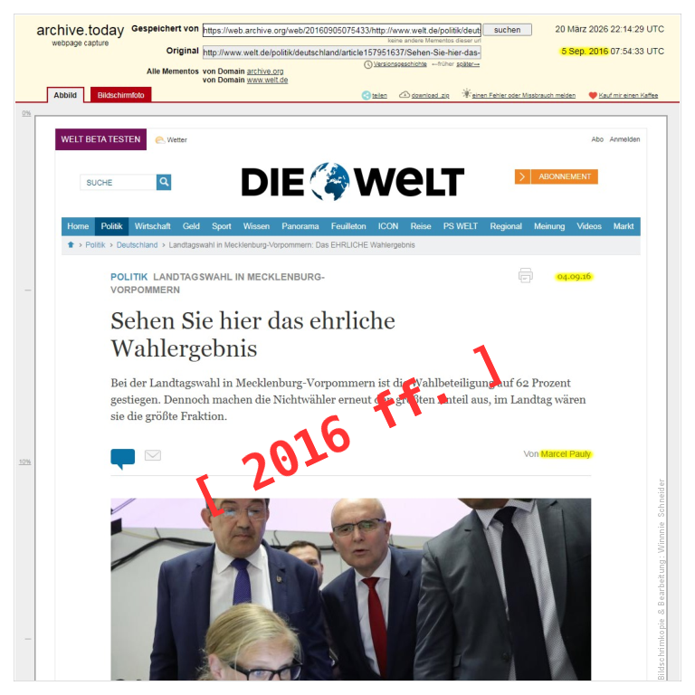 WELT in 2016